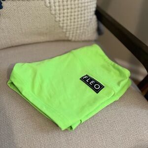 Fleo. Original short. Neon green. Size small